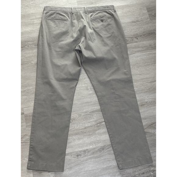 J.Crew 770 Straight Fit Stretch Chino Pants Sz 36x32 Mushroom Gray Twill Zip Fly - Picture 2 of 6